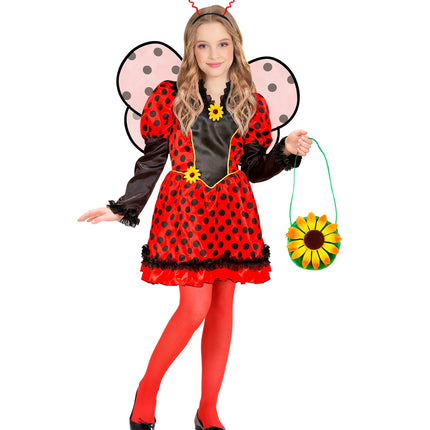 Widmann SRL Lieveheersbeestje pak kind Roos