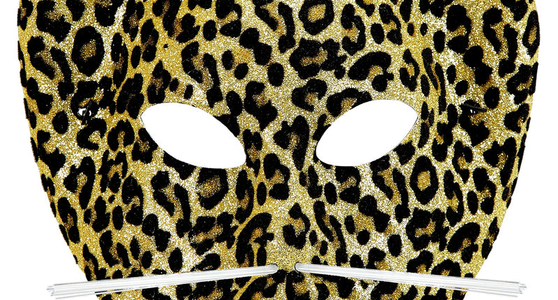 Widmann SRL Luipaard masker met snorhaar