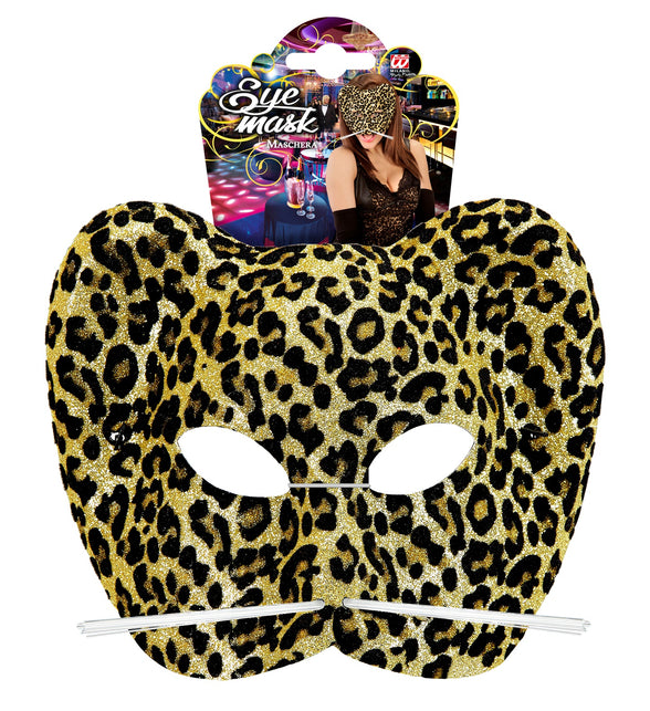 Widmann SRL Luipaard masker met snorhaar