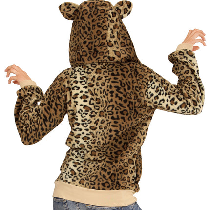 Widmann SRL Luipaard truien met ritssluiting