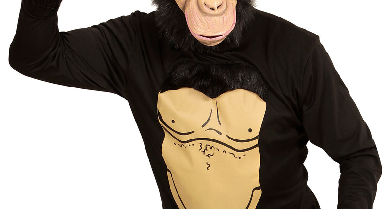Widmann SRL Luxe Chimpansee sweater met masker voor carnaval