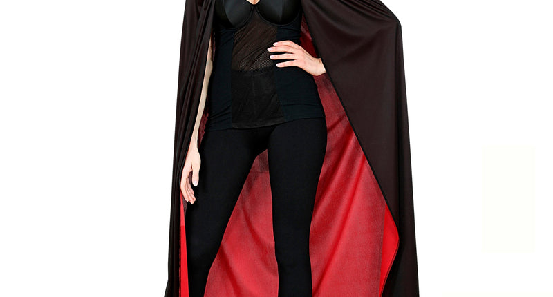 Widmann SRL Luxe dubbelzijdige cape zwart rood