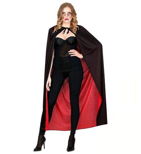 Widmann SRL Luxe dubbelzijdige cape zwart rood