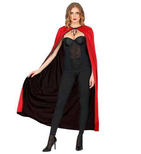 Widmann SRL Luxe dubbelzijdige cape zwart rood