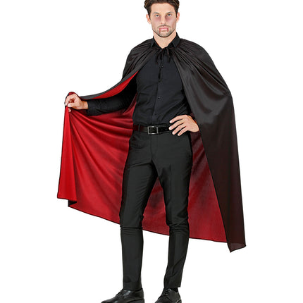 Widmann SRL Luxe dubbelzijdige cape zwart rood