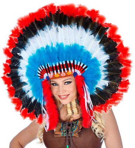 Widmann SRL Luxe indianentooi met marabou