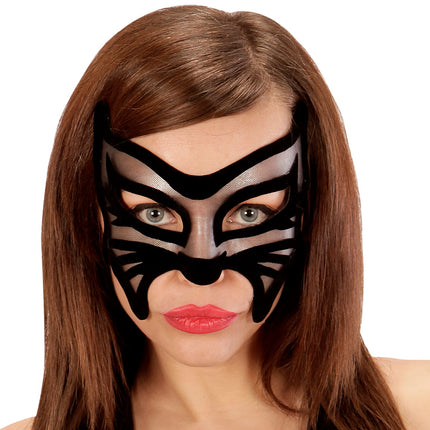 Widmann SRL Luxe katten oogmaskers in huidkleur