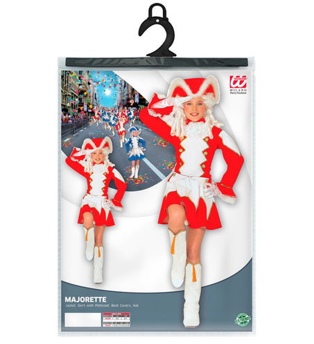 Widmann SRL Majorette kostuum Ellis kind rood