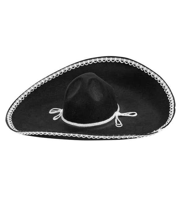 Widmann SRL Mariachi hoed sombrero zwart wit