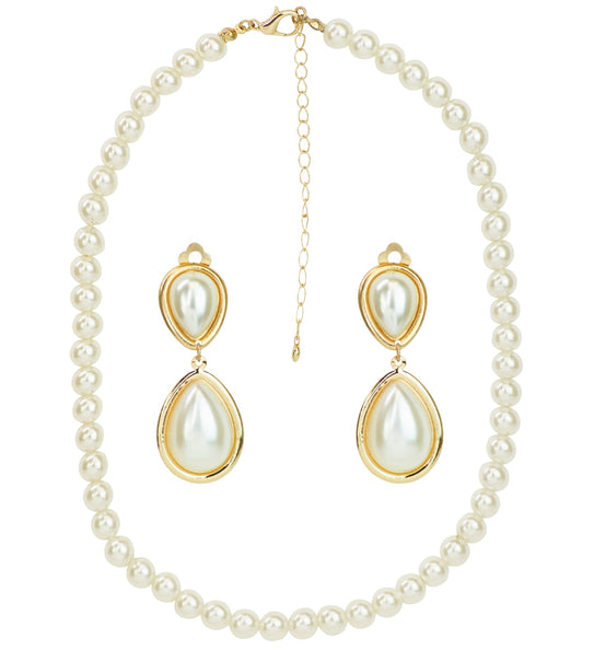 Widmann SRL Marilyn Monroe parel ketting en oorbellen