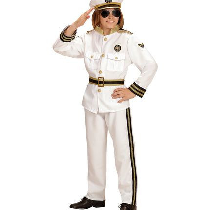 Widmann SRL Marine kapitein kostuum kind 140cm