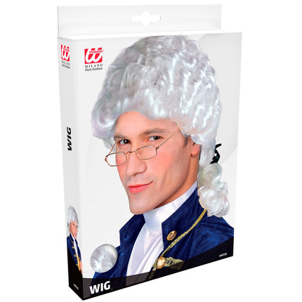 Widmann SRL Markies pruik Mozart wit