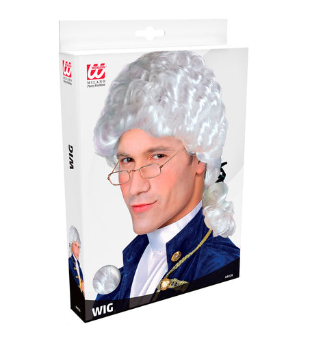 Widmann SRL Markies pruik Mozart wit