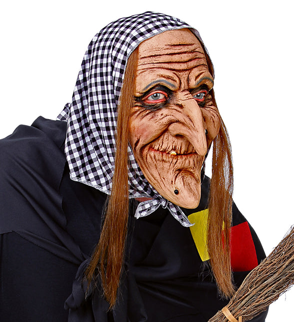 Widmann SRL Masker heks met haar en hoofddoek
