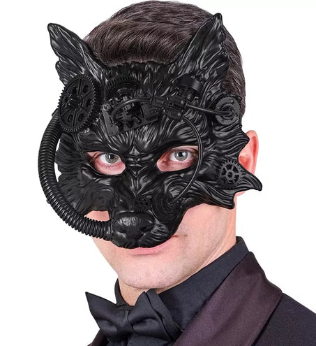 Widmann SRL Masker steampunk wolf zwart Nora