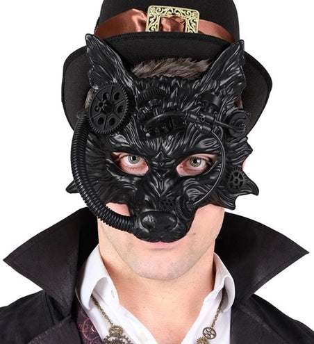 Widmann SRL Masker steampunk wolf zwart Nora