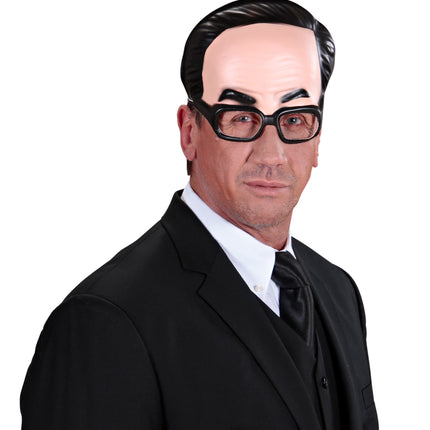 Widmann SRL masker zonder kin met bril en zwarte haarlijn