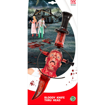 Widmann SRL Mes door hoofd met bloed diadeem