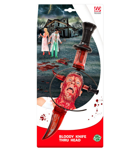 Widmann SRL Mes door hoofd met bloed diadeem