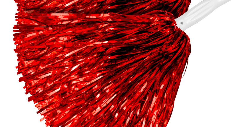 Widmann SRL Metallic pompons set rood