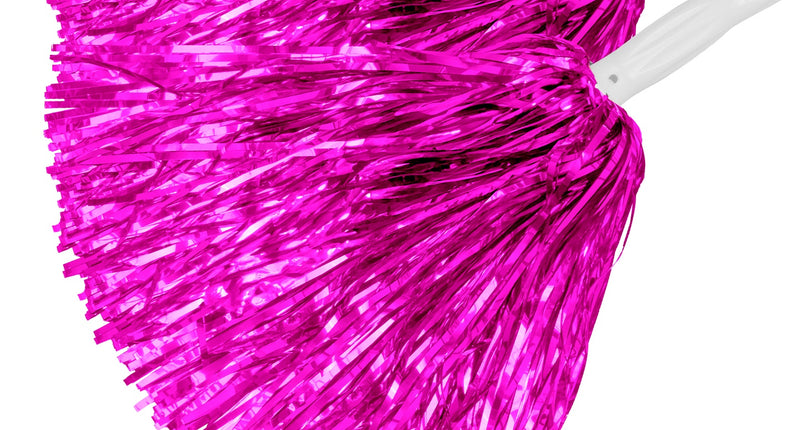 Widmann SRL Metallic pompons set roze