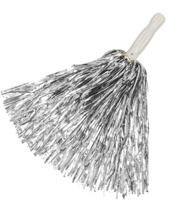 Widmann SRL Metallic pompons set zilver