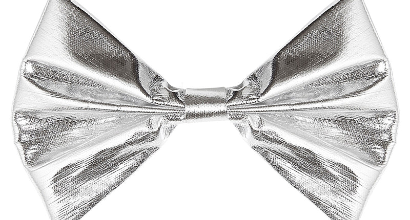 Widmann SRL Metallic zilveren strikjes