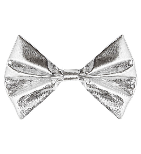 Widmann SRL Metallic zilveren strikjes