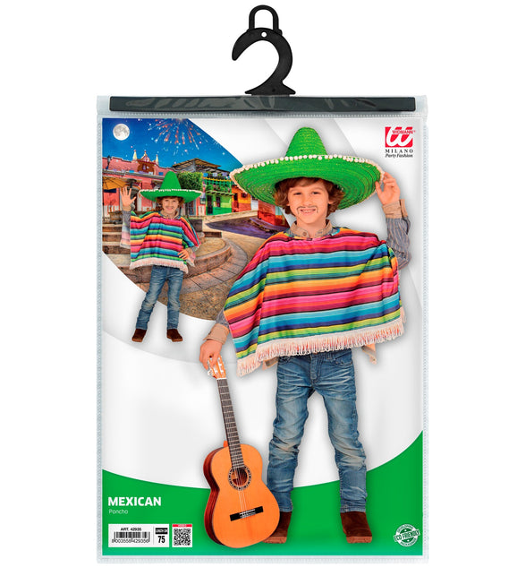 Widmann SRL Mexicaanse poncho kinderen