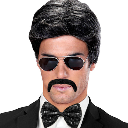 Widmann SRL Mexicaanse snor Macho zwart