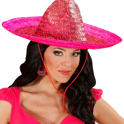 Widmann SRL Mexicaanse sombrero roze