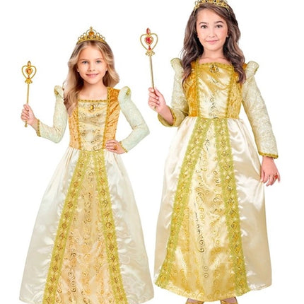 Widmann SRL Middeleeuwse koningin kostuum Lotte kinderen