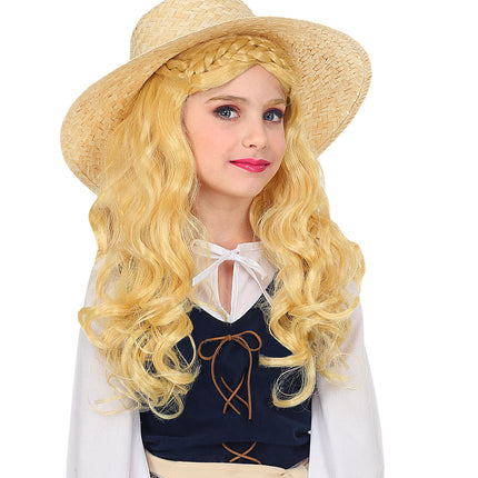 Widmann SRL Middeleeuwse pruik kinderen