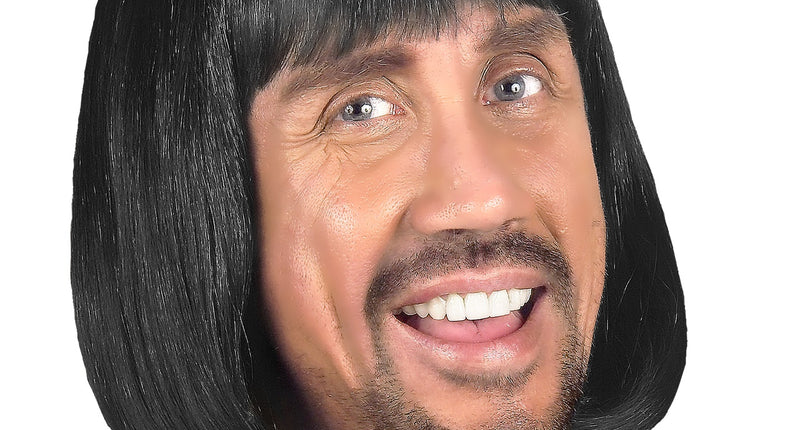 Widmann SRL Middeleeuwse pruik zwart heren