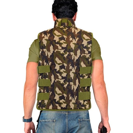 Widmann SRL Militair camouflage vest kostuum Lynn volwassenen