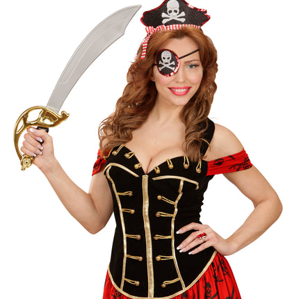 Widmann SRL Mini piratenhoedje met ooglapje