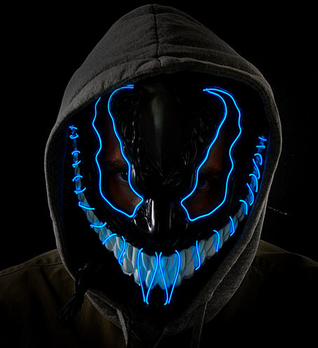 Widmann SRL Monster masker led blauw