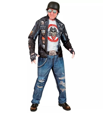 Widmann SRL Motorrijder biker motorclub kostuum Thijs