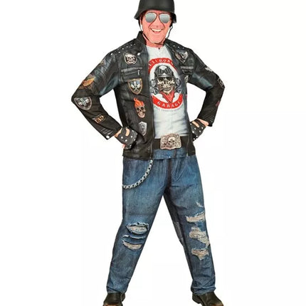 Widmann SRL Motorrijder biker motorclub kostuum Thijs