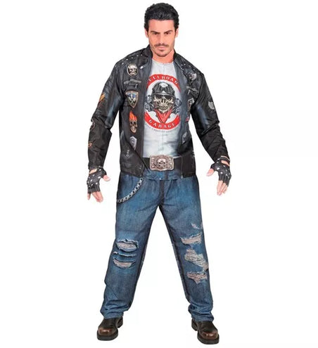 Widmann SRL Motorrijder biker motorclub kostuum Thijs