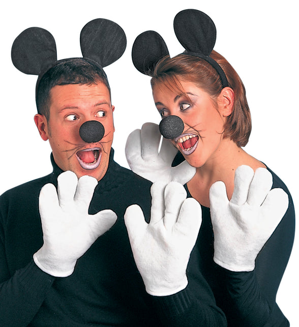 Widmann SRL Muizen oren met staart en handschoenen Mickey
