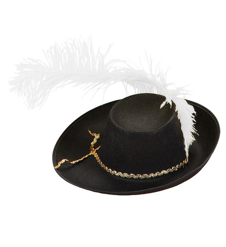 Widmann SRL Musketier hoed zwart kind