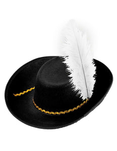 Widmann SRL Musketier hoed zwart kind