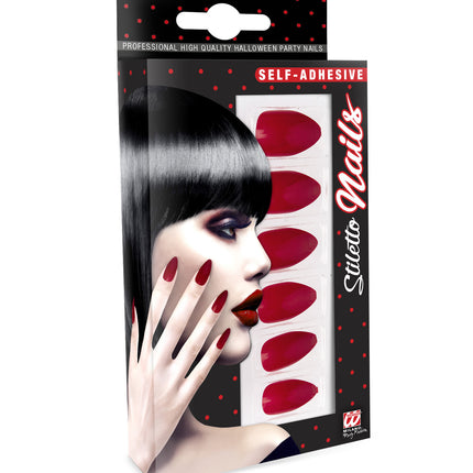 Widmann SRL Nagels Stiletto Bordeaux Rood
