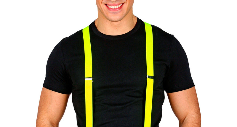 Widmann SRL Neon gele bretels verstelbaar