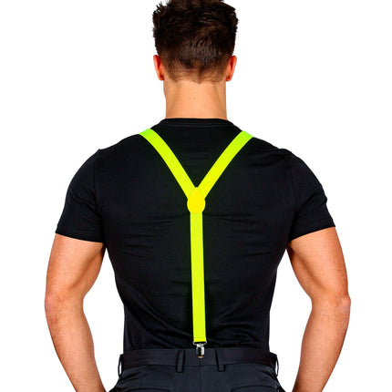 Widmann SRL Neon gele bretels verstelbaar