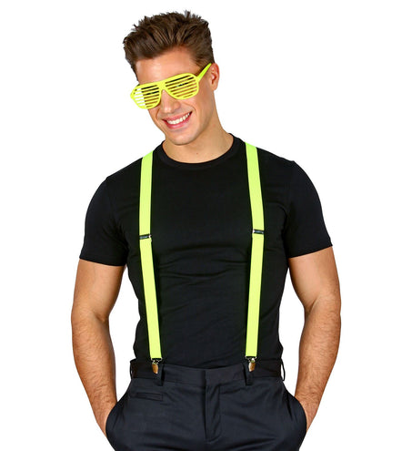 Widmann SRL Neon gele bretels verstelbaar