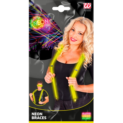 Widmann SRL Neon gele bretels verstelbaar