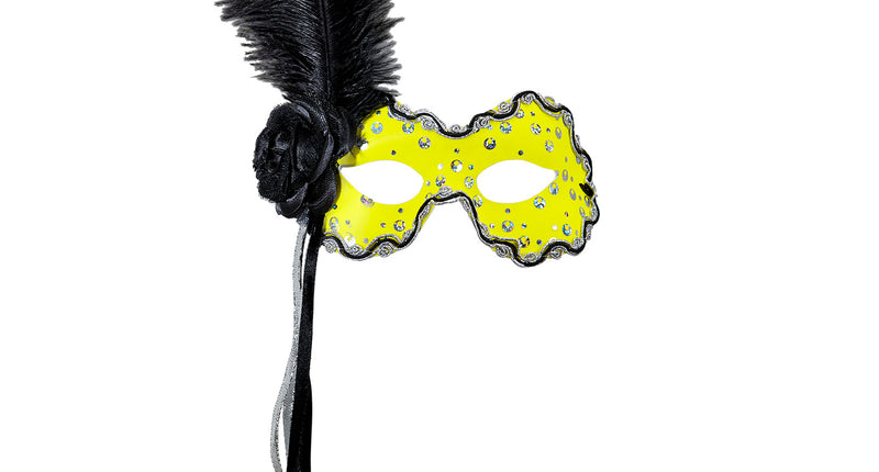 Widmann SRL Neon gele holografische Braziliaanse maskers