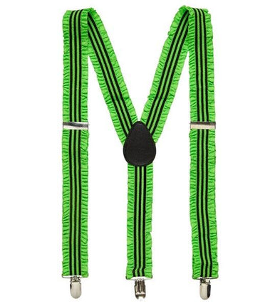 Widmann SRL Neon groene bretels in ruche